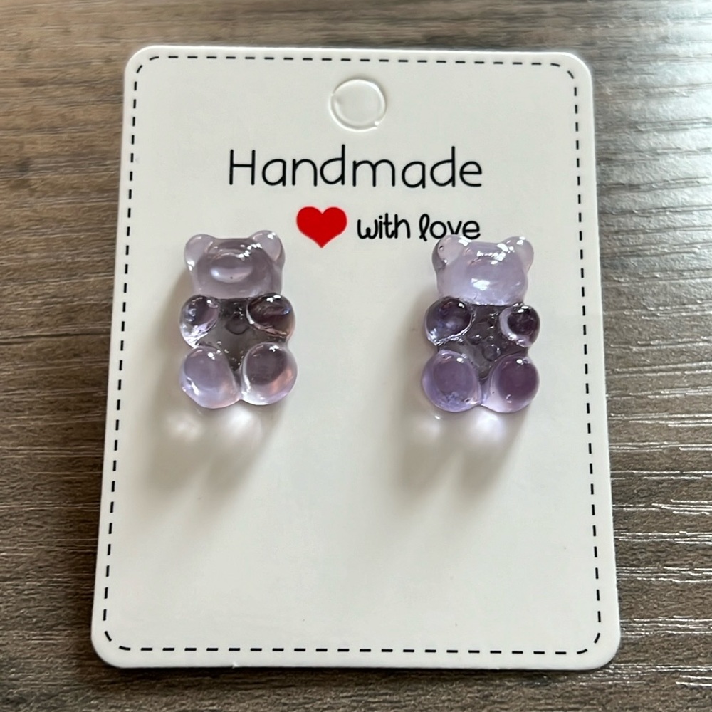 Handmade gummy bear earrings